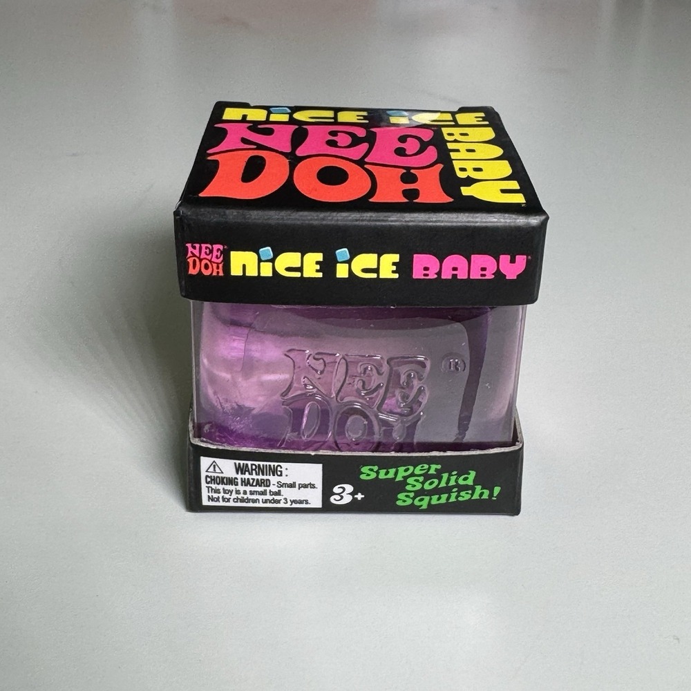 New!! Schylling NeeDoh Nice Ice Baby Super Solid Squish 1.25 | Purple